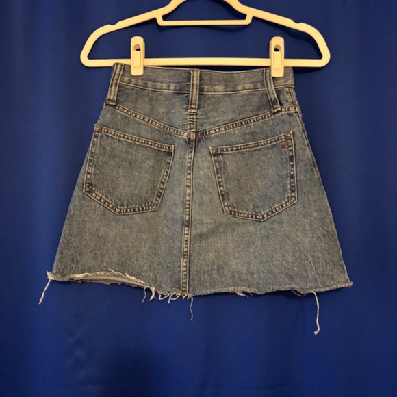 Madewell Rigid Denim A-Line Mini Skirt - Picture 3 of 5